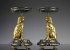 Paar Grand Tour Sphinx Schalen Bronze Marmor 1840