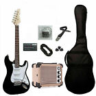 Chitarra Elettrica Stratocaster Nera SMT Offerta Kit Amplificatore Accessori