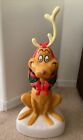 Christmas Lighted Blow Mold Outdoor Decor Grinch Max With Antler Dr. Seuss, 24in