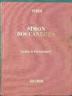 SIMON BOCCANEGRA VERDI GIUSEPPE RICORDI 1963  RILEGATO