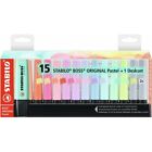 Evidenziatore - Stabilo Boss Original Pastel Desk-Set - 15 Colori Assortiti