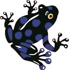 Aufkleber Schwarz-Blauer Frosch Autoaufkleber Sticker