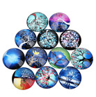 20pc Mixed Flatback multicolor Round Glass cabochons gemstone Setting Accessorie