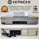 VIDEOREGISTRATORE COMBINATO DVD VHS HITACHI DV-PF6E LETTORE VCR CASSETTE COMBO