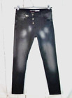 Please Jeans P78 Slim Boyfriend Stretch Damen Schwarz Gr. XS Neu