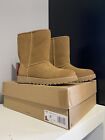 UGG Australia Classic Short Logo Zip Damen Winterboots chestnut Gr. 36 Neu