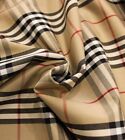 Tessuto Scozzese Tartan Fondo Beige Trapuntato , Vendita Al MetroXAltezza 160cm