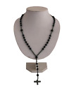 collana da uomo con pietre dure croce rosario girocollo pietre smaltate