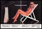 Philips Solarium Tanner  1980s Print Advertisement 1982 British Ad Dreads Bare