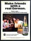 1982 Dab German Beer Bottle Glass photo "Outsells Beck s" vintage print ad