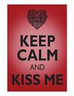 Tabella in metallo-Keep calm and kiss me