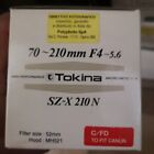 Tokina 70-210 f 4-5,6 Canon FD nuovi garanzia 24 mesi