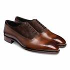 Cheaney Imperial Collection Lancaster Punch Capped Oxfords in Espresso Calf