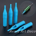 5Pcs Tattoo Tips Sterile Disposable Blue Nozzles Tube 3RL-11RL 5FT-13FT 3D-11D