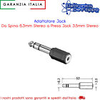 Adattatore Jack Da Spina 6,3mm Stereo a Presa Jack 3,5mm Stereo