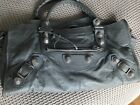 Authentic BALENCIAGA CITY PART-TIMEardoise GIANT SILVER HARDWARE