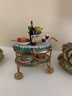 Limoges Intricate Wine Cart Box Rochard Rare Collectors Item