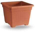 QUADRATO LISCIO FIORIERA VASO PLASTICA da 54/45/38/32cm GIARDINO+TERRICCIO BIO