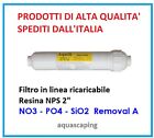 Cartuccia ricaricabile 2" resina NO3 PO4 SiO2 per impianto osmosi - marca Aquili