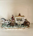 carrozza a 2 cavalli Capodimonte 35 cm