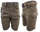 Bermuda shorts uomo pantaloncini tecnici tattici trekking militari sicurezza Tan