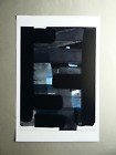 Pierre Soulages - Gouache auf Papier, Reproduktion 2023