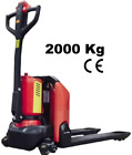 Transpallet elettrico sollevatore semovente a trazione batteria litio 2000 kg 2T