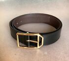 Cintura Hermès uomo pelle marrone nero tg. 100 reversibile belt men reversible