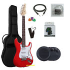 Chitarra Elettrica Stratocaster SMT Rossa kit Amplificatore Accessori Completo