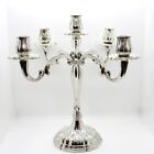 Candelabro Cinque Fiamme in Argento Stile Barocco