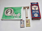 APOLLO Solingen Rasierhobel #122 Antique Safety razor Shaver Unused+100 BLADES !