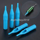 25Pcs Blue Tattoo Tips Sterile Disposable Nozzle Tube Flat Round Diamond Kit