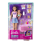 Barbie Babysitter Mattel Doll with Baby and Accessories Purple Hair Edition