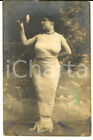 1900 ca COSTUMI Attrice di varietà in abito a sirena *Cartolina VINTAGE FP VG