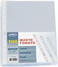 Favorit Buste Perforate Lucide, Alto Spessore, 22 x 30 cm, 100 Pezzi Trasparenti