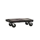 DOLLY CARRELLO PIANALE CON RUOTE 48X29XH12.5CM PORTATA 300KG MULTIUSO NERO