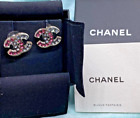 Chanel Pretty Acrylic & Crystal Earrings