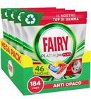 Fairy Platinum PLUS Detersivo Pastiglie Lavastoviglie 184 Capsule Caps