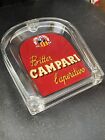 🔺INSEGNA BITTER CAMPARI Rendiresto Posacenere Ashtray Vetro Vintage Specchio