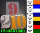 NUMERI Adesivi TERMOSALDABILI vari colori mod. STENCIL  Altezza 22 cm maglietta