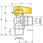 RUBINETTO GAS A SFERA M-M 1/2