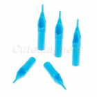 10Pcs Disposable Tattoo Grip Nozzles Tips Flat Round Diamond Tips 15 Models Blue