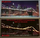 Quadro moderno stampa tela canvas NEW YORK brooklyn bridge 90x40 100 micro led