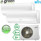 Climatizzatore dual split 12000+12000 Btu R32 A++/A+ Green Electric EVO (U.E. 5.