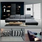 Divano soggiorno 300x180 angolare microfibra sfoderabile grigio chiaro divani|12