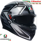 Casco AGV K3 Compound Matt Black Grey Moto Integrale Pinlock Tg M 57 58 E2206