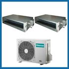 Condizionatore Climatizzatore Hisense Dual Split Inverter Canalizzato 12000+1800