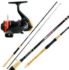 kit combo pesca spinning con canna in carbonio 2.10 mt 4/25 gr e mulinello e fil