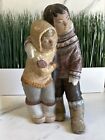 Lladro 2038 - Couple From The Arctic (retired) 13” H, 6” W, 6” D