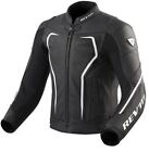 Giacca pelle moto Rev it Revit Vertex GT nero bianco black white leather jacket